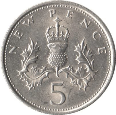 đồng xu bảng anh 5 pence