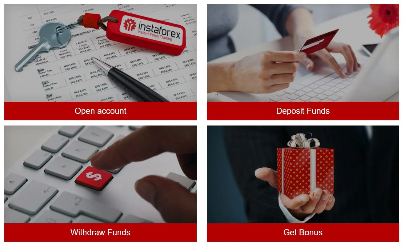 Hình thức nạp rút tại sàn InstaForex
