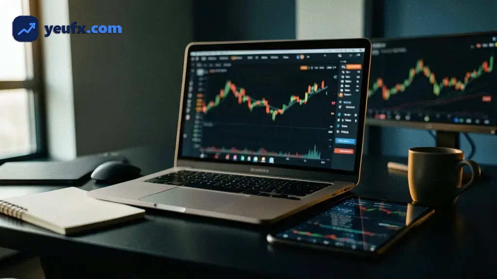 Cách vẽ Fibonacci thoái lui từ swing low tới swing high