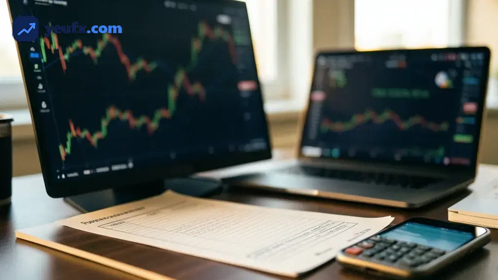 Bảng so sánh tiêu chí phí, đòn bẩy và pháp lý giữa các sàn forex