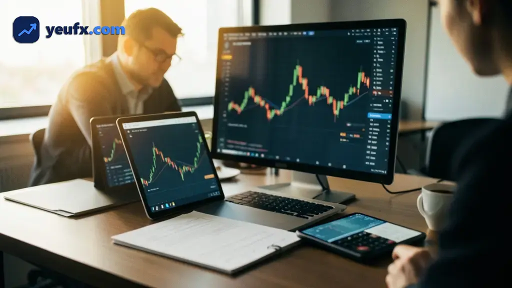 So sánh phí spread đòn bẩy và nền tảng forex