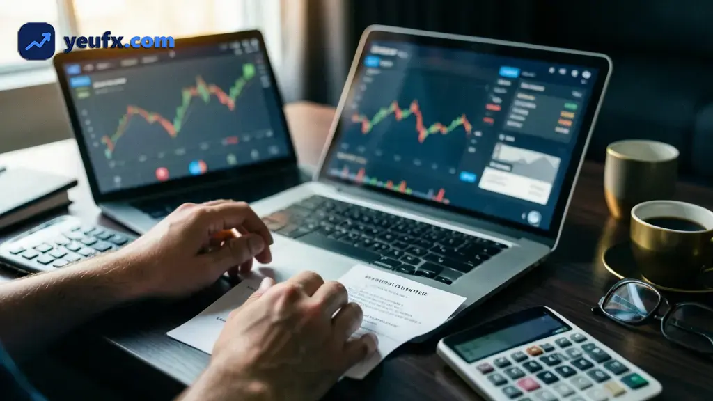 Minh họa bot trade forex tự động hóa giao dịch ngoại hối
