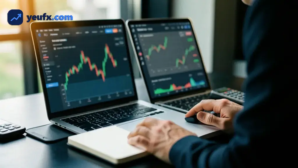 Người mới luyện tập đọc biểu đồ forex trên trình duyệt