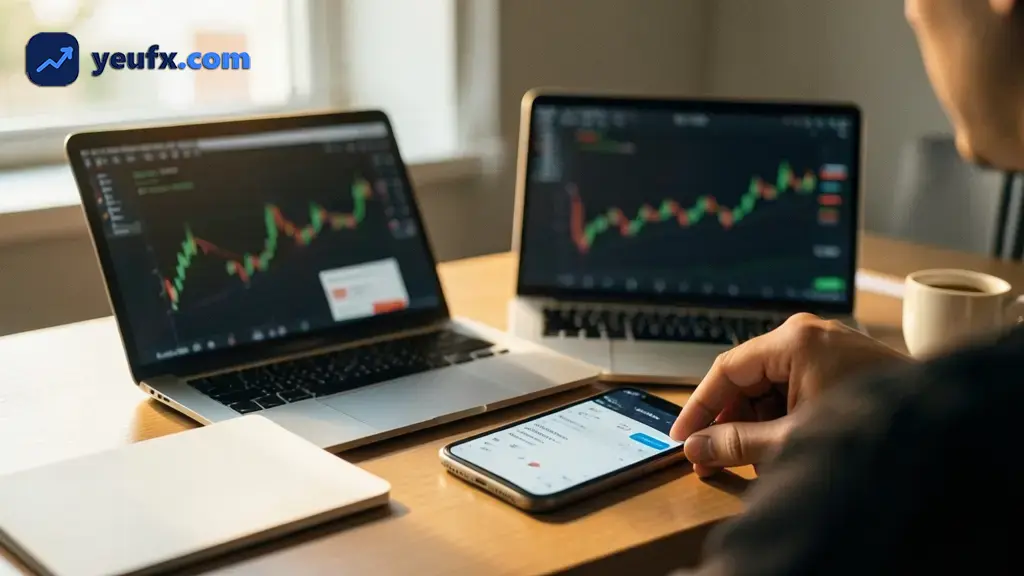 Người mới mở tài khoản forex trên máy tính