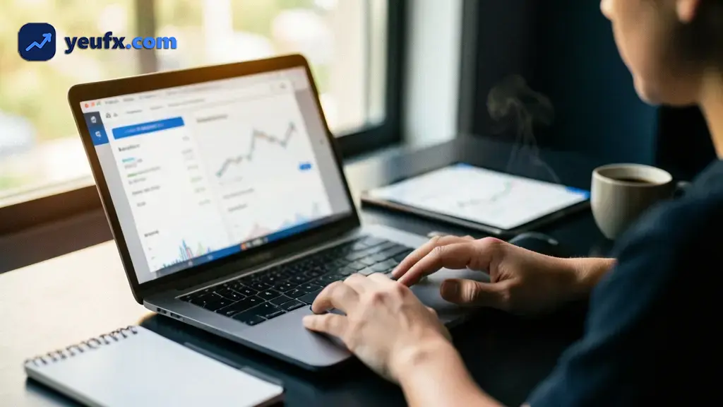 Giao diện nền tảng giao dịch MetaTrader sau khi mở tài khoản