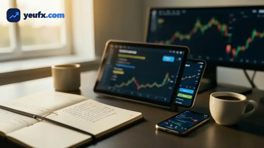 Người mới mở tài khoản forex trên máy tính