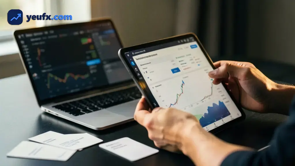 Giao diện nền tảng giao dịch CFD với biểu đồ giá
