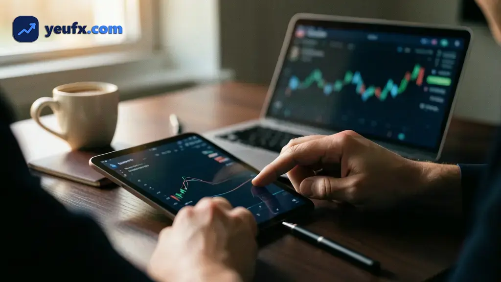 Sơ đồ quan hệ giữa AMP Futures và nền tảng Quantower
