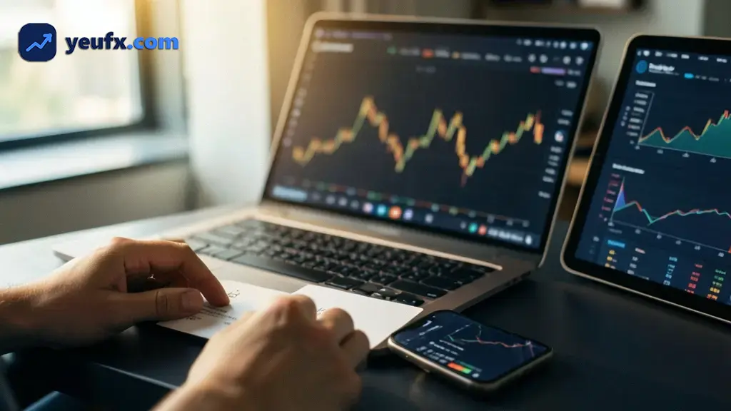 Các khu vực chính trên giao diện forex MT4
