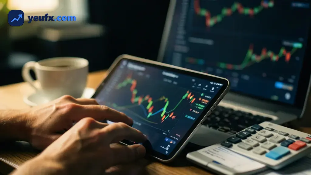 Cửa sổ đặt lệnh forex có cắt lỗ và chốt lời trên MT4