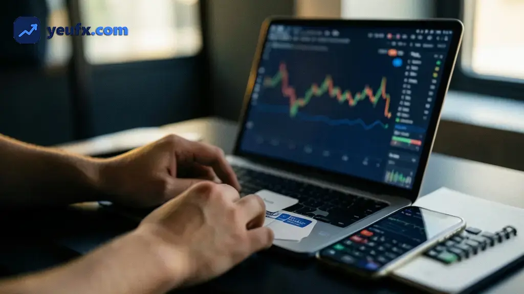 Giao diện MetaTrader 5 với biểu đồ giá và bảng báo giá