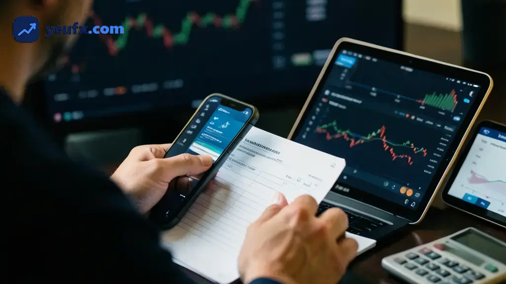 Minh họa công việc của trader ngoại hối