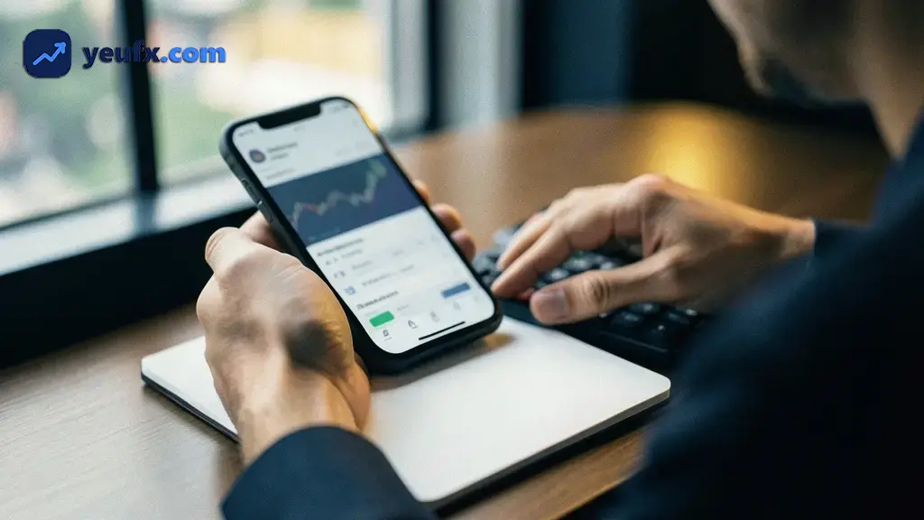 Các bước đặt lệnh Forex trên ứng dụng điện thoại