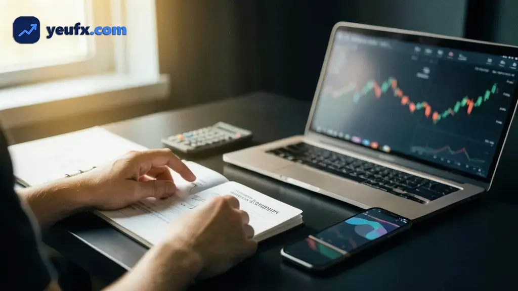 Ba cột số liệu trước đó, dự báo và thực tế trên lịch forex