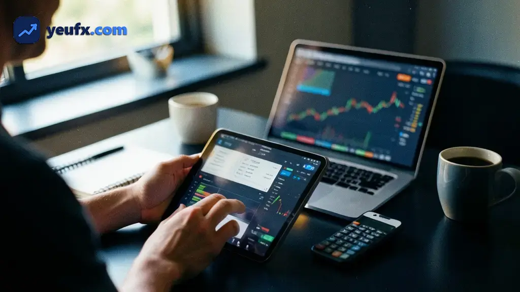 Giao diện lịch kinh tế Forex Factory hiển thị các sự kiện trong ngày