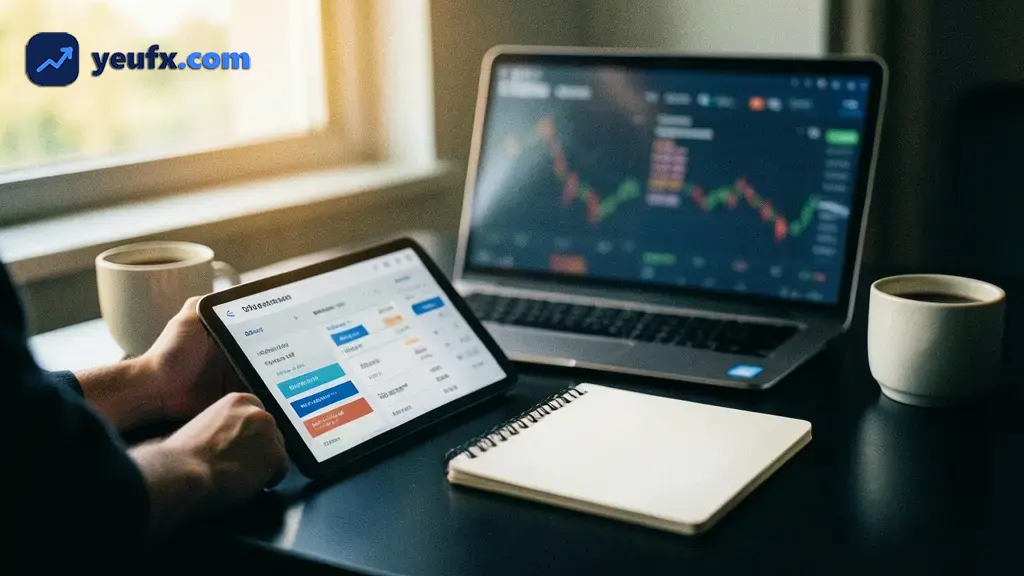 Bảng cài đặt múi giờ Việt Nam GMT+7 trên Forex Factory