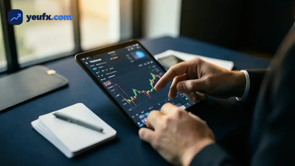 Giao diện nền tảng MetaTrader 4 với biểu đồ giá