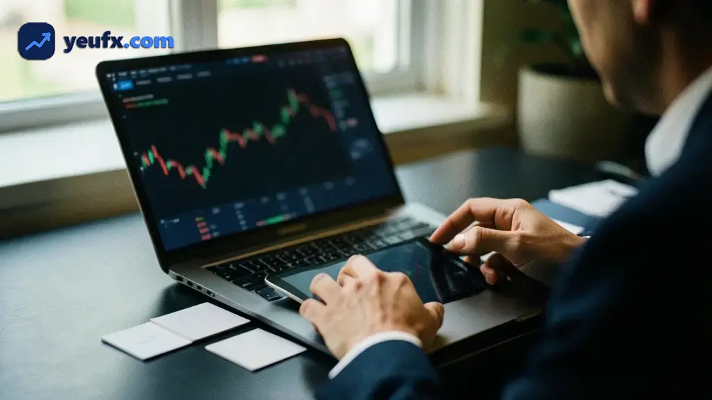 Người mới học kinh nghiệm chơi Forex trên máy tính