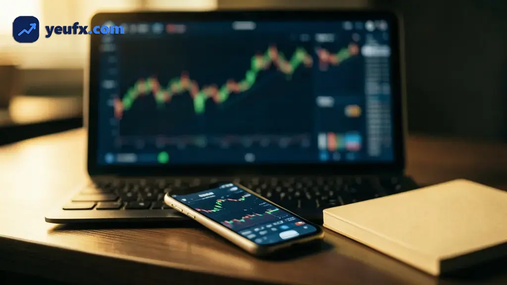 Minh họa Fair Value Gap trên biểu đồ nến